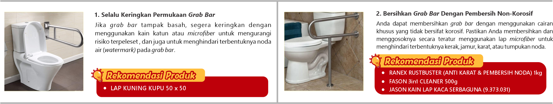 Cara perawatan grab bar